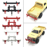 Maxbell 2 Pieces 1/12 RC Front Rear Bumper Upgrade Part for MN82 LC79 RC Crawler DIY black