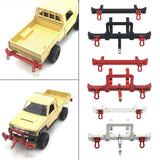 Maxbell 2 Pieces 1/12 RC Front Rear Bumper Upgrade Part for MN82 LC79 RC Crawler DIY black