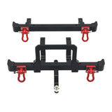 Maxbell 2 Pieces 1/12 RC Front Rear Bumper Upgrade Part for MN82 LC79 RC Crawler DIY black