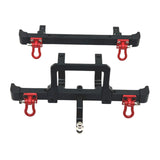 Maxbell 2 Pieces 1/12 RC Front Rear Bumper Upgrade Part for MN82 LC79 RC Crawler DIY black