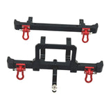 Maxbell 2 Pieces 1/12 RC Front Rear Bumper Upgrade Part for MN82 LC79 RC Crawler DIY black