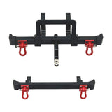 Maxbell 2 Pieces 1/12 RC Front Rear Bumper Upgrade Part for MN82 LC79 RC Crawler DIY black