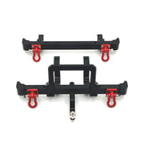 Maxbell 2 Pieces 1/12 RC Front Rear Bumper Upgrade Part for MN82 LC79 RC Crawler DIY black