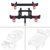 Maxbell 2 Pieces 1/12 RC Front Rear Bumper Upgrade Part for MN82 LC79 RC Crawler DIY black