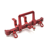 Maxbell 2 Pieces 1/12 RC Front Rear Bumper Upgrade Part for MN82 LC79 RC Crawler DIY red