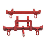 Maxbell 2 Pieces 1/12 RC Front Rear Bumper Upgrade Part for MN82 LC79 RC Crawler DIY red