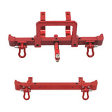 Maxbell 2 Pieces 1/12 RC Front Rear Bumper Upgrade Part for MN82 LC79 RC Crawler DIY red