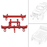 Maxbell 2 Pieces 1/12 RC Front Rear Bumper Upgrade Part for MN82 LC79 RC Crawler DIY red