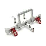Maxbell 2 Pieces 1/12 RC Front Rear Bumper Upgrade Part for MN82 LC79 RC Crawler DIY silver