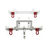 Maxbell 2 Pieces 1/12 RC Front Rear Bumper Upgrade Part for MN82 LC79 RC Crawler DIY silver