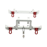 Maxbell 2 Pieces 1/12 RC Front Rear Bumper Upgrade Part for MN82 LC79 RC Crawler DIY silver