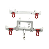 Maxbell 2 Pieces 1/12 RC Front Rear Bumper Upgrade Part for MN82 LC79 RC Crawler DIY silver