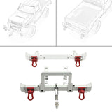Maxbell 2 Pieces 1/12 RC Front Rear Bumper Upgrade Part for MN82 LC79 RC Crawler DIY silver