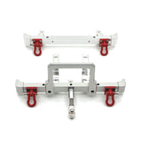 Maxbell 2 Pieces 1/12 RC Front Rear Bumper Upgrade Part for MN82 LC79 RC Crawler DIY silver