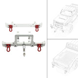 Maxbell 2 Pieces 1/12 RC Front Rear Bumper Upgrade Part for MN82 LC79 RC Crawler DIY silver