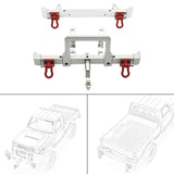 Maxbell 2 Pieces 1/12 RC Front Rear Bumper Upgrade Part for MN82 LC79 RC Crawler DIY silver