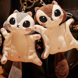 Maxbell Cute Squirrel Key Chain Soft Realistic Car Pendant Birthday Gift Key Pendant Brown