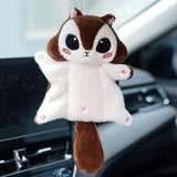Maxbell Cute Squirrel Key Chain Soft Realistic Car Pendant Birthday Gift Key Pendant Brown
