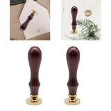Maxbell Wooden Handle Sealing Wax Stamp Easy to Use for Notebooks Packages Envelopes A