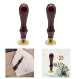 Maxbell Wooden Handle Sealing Wax Stamp Easy to Use for Notebooks Packages Envelopes A