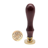 Maxbell Wooden Handle Sealing Wax Stamp Easy to Use for Notebooks Packages Envelopes A