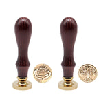 Maxbell Wooden Handle Sealing Wax Stamp Easy to Use for Notebooks Packages Envelopes A