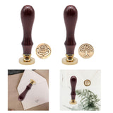 Maxbell Wooden Handle Sealing Wax Stamp Easy to Use for Notebooks Packages Envelopes A