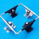 Maxbell Skateboard Truck Professional Aluminum Alloy Skateboard Pad Skateboard Wheel black