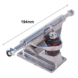 Maxbell Skateboard Truck Professional Aluminum Alloy Skateboard Pad Skateboard Wheel silver