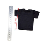 Maxbell 1/6 Scale Figure Doll Clothes T-shirt for 12 inch Male Female Action Figures Black