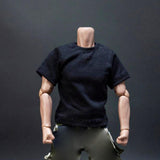Maxbell 1/6 Scale Figure Doll Clothes T-shirt for 12 inch Male Female Action Figures Black