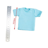 Maxbell 1/6 Scale Figure Doll Clothes T-shirt for 12 inch Male Female Action Figures Light Blue