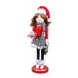 Maxbell 38cm Wooden Nutcracker Ornaments Nutcracker Figurines for Desktop Home Table Dessert