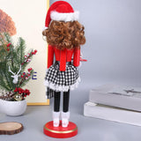 Maxbell 38cm Wooden Nutcracker Ornaments Nutcracker Figurines for Desktop Home Table Dessert