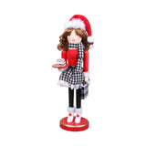 Maxbell 38cm Wooden Nutcracker Ornaments Nutcracker Figurines for Desktop Home Table Dessert