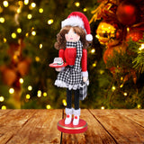 Maxbell 38cm Wooden Nutcracker Ornaments Nutcracker Figurines for Desktop Home Table Dessert