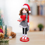 Maxbell 38cm Wooden Nutcracker Ornaments Nutcracker Figurines for Desktop Home Table Dessert