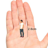 Maxbell 1/64 Scale People Figure Trendy Hand Painted for DIY Scene Diorama Dollhouse white