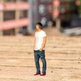 Maxbell 1/64 Scale People Figure Trendy Hand Painted for DIY Scene Diorama Dollhouse white