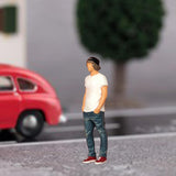 Maxbell 1/64 Scale People Figure Trendy Hand Painted for DIY Scene Diorama Dollhouse white