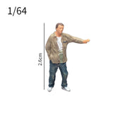 Maxbell 1:64 Standing Boy Model Resin for Micro Landscapes Diorama Photography Props khaki