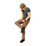 Maxbell 1/64 Scale People Figure Miniature for Dollhouse Miniature Scene Accessories grey