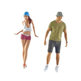 Maxbell 2Pcs 1/64 Man and Woman Figures Props A Couple for DIY Scene Micro Landscape