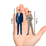 Maxbell 1/64 Woman and Man Figures Layout DIY Projects Crafts Hand Painted Figurines