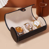 Maxbell Watch Box PU Leather Removable Cushion Bracelet Holder for Father's Day Gift Black