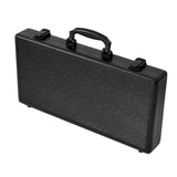 Maxbell Aluminum Carrying Case Black Briefcase Tool Box for Makeup Jewelry Valuables 44x22x6.4cm
