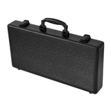 Maxbell Aluminum Carrying Case Black Briefcase Tool Box for Makeup Jewelry Valuables 44x22x6.4cm
