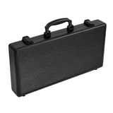 Maxbell Aluminum Carrying Case Black Briefcase Tool Box for Makeup Jewelry Valuables 44x22x6.4cm