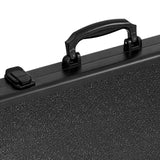 Maxbell Aluminum Carrying Case Black Briefcase Tool Box for Makeup Jewelry Valuables 44x22x6.4cm