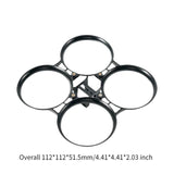 Maxbell Brushless Whoop Frame DIY Parts for 1.7" Quadcopters PA12 Thickened Material single frame